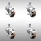 Service Caster 3 Inch SS High Temp Glass Filled Nylon 12mm Threaded Stem Caster Set Brake SCC-SSTS20S314-GFNSHT-TLB-M1215-4 - alternate 1